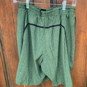 Men Army green athletic shorts